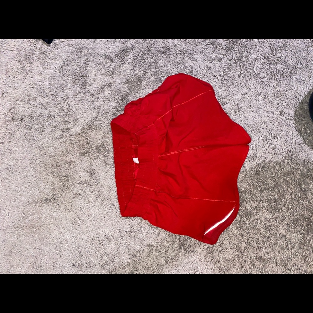 Lululemon Dark Red Tall Hotty hot shorts